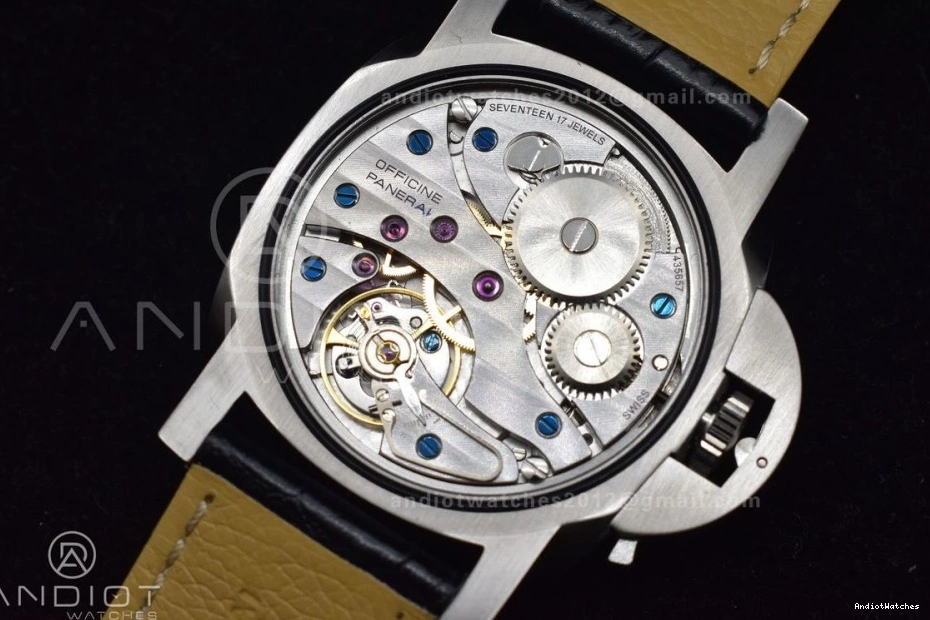 Black Trendy PAM217 XF Dial on Best Superlumed with Leather H A6497 993 1:1 Y-Incabloc Strap Edition 0323